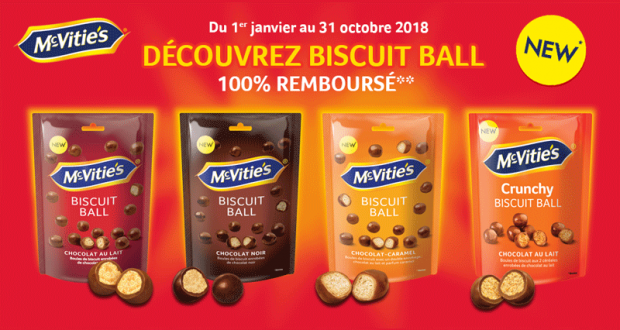 Biscuits McVitie’s Ball 100% remboursés
