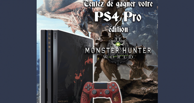 Console PS4 Pro avec le jeu Monster Hunter World