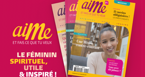 Magazine hebdomadaire féminin Aime offert
