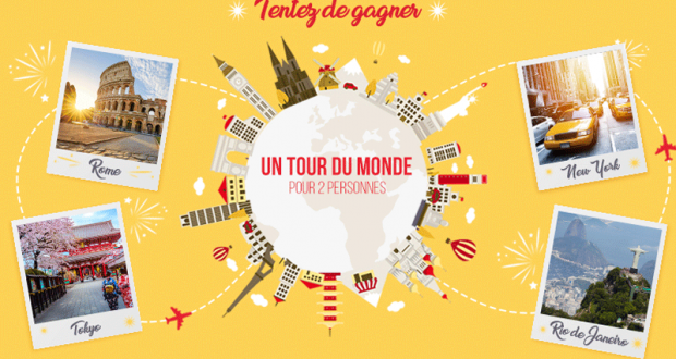 Tour du monde de 15 jours pour 2 personnes