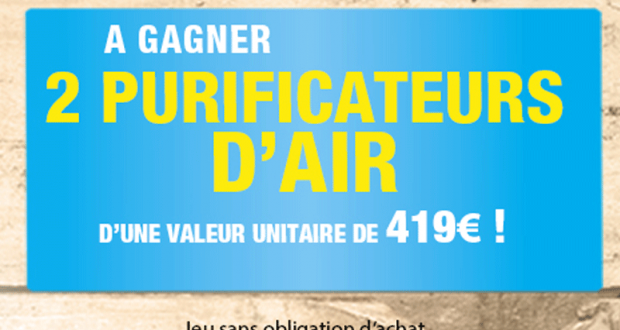 2 purificateurs d'air à gagner