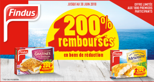 200% remboursés sur les Produits Cuisinés Findus