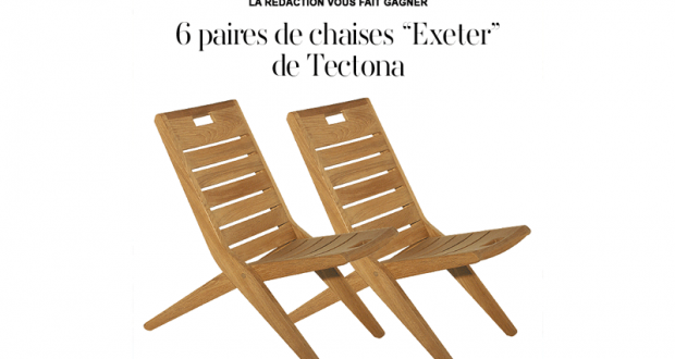 6 paires de chaises Exteter de Tectona