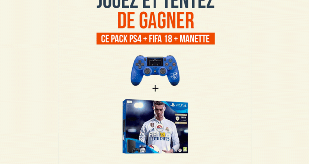Un pack PS4 + FIFA 18 + Manette