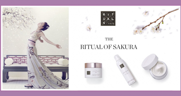 3 coffrets de 3 produits de soins Ritual of Sakura