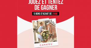 5 bons d'achat Camaïeu de 200 euros