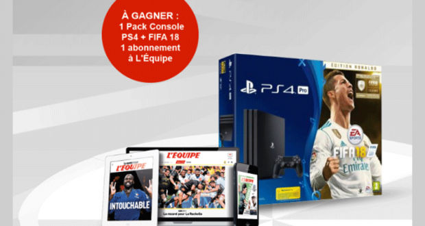 Console de jeux Sony PS4 Pro 1 To Noire + Jeu FIFA 18