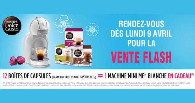 Dolce Gusto Mini Me offerte dès 12 paquets capsules achetés