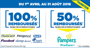 Produits 100% remboursés Pampers, Always Discreet, Head & Shoulders