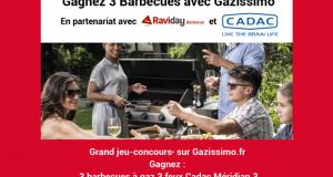 3 barbecues à gaz 3 brûleurs Cadac Meridian Plancha 'n Grill