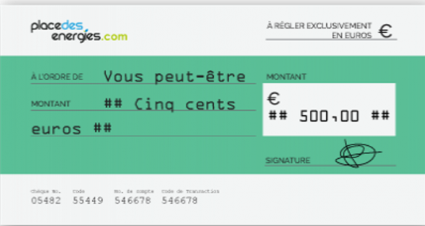 Chèque de 500 euros