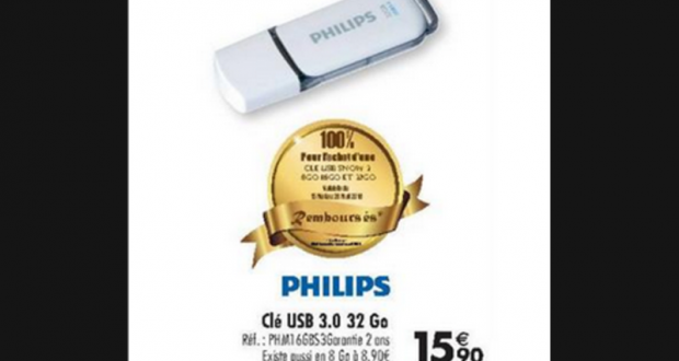 Clé USB 32Go Philips 100% Remboursé