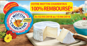 Fromage Mottin Charentais 100% remboursé