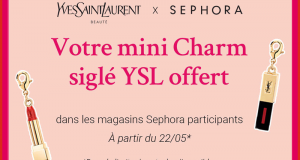 Porte-clé mini-charm Yves Saint Laurent offert