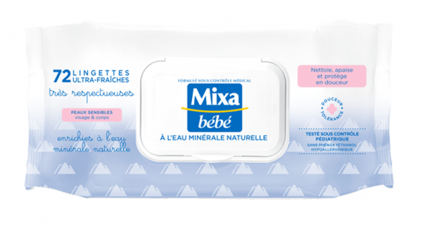 Testez Gratuitement MIXA Bébé Lingettes à l’Eau Minérale Naturelle