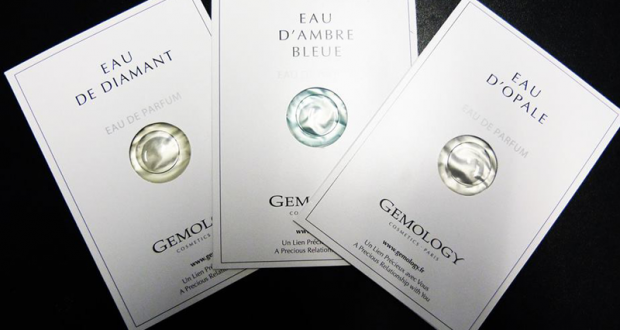 Échantillons gratuits de parfums Eau d'Ambre Bleue Gemology