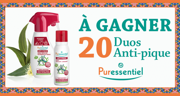 20 lots de 2 produits de la gamme Anti-Pique Puressentiel