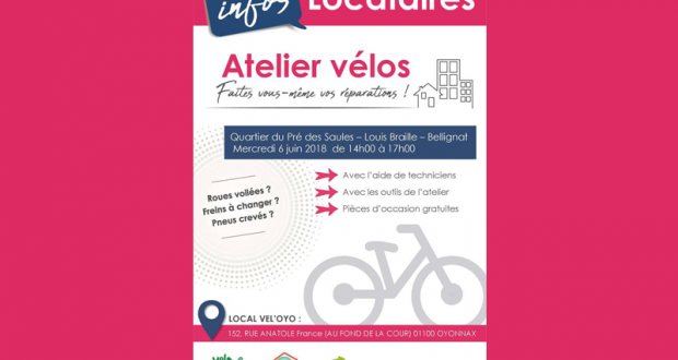 Atelier Vélos Gratuit à Oyonnax Bellignat