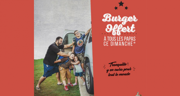 Burger gratuit pour la fête des pères chez Les Burgers de Papa
