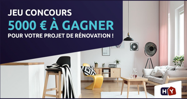 Chèque de 5000 euros pour le projet de rénovation de votre choix