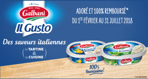 Produit Il GUSTO GALBANI100% remboursé