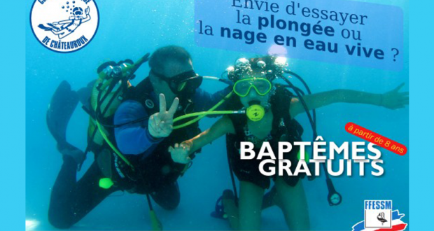 Baptême de plongée gratuit - Eté 2018 - Châteauroux