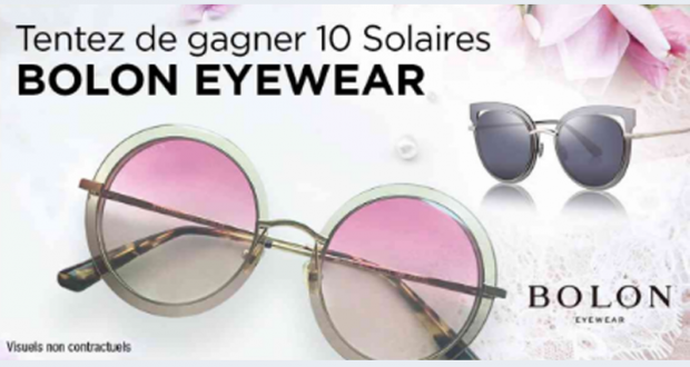 10 paires de lunettes de soleil Bolon Eyewear
