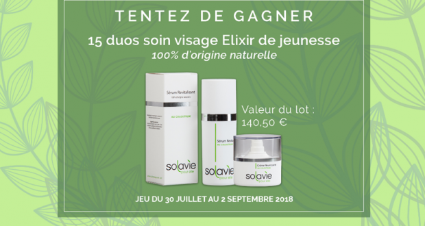 15 lots de 2 produits de soins Solavie