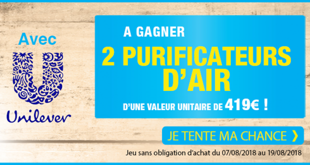 2 purificateurs d'air (valeur unitaire 419 euros)