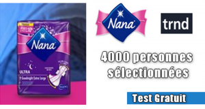 4000 packs gratuits de serviettes Nana Ultra Goodnight Extra Large