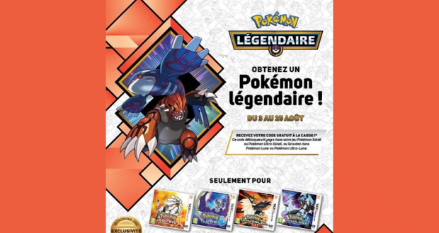 Pokémon Légendaire Kyogre et Groudon gratuits