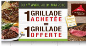 Courtepaille 1 grillade achetée = 1 grillade offerte