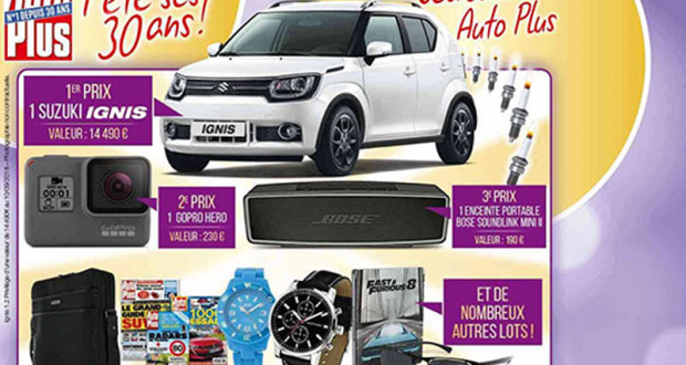 Gagnez une voiture Suzuki Ignis (valeur 14 490 euros )