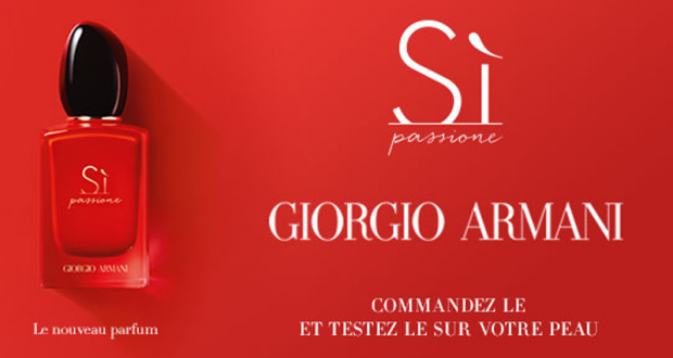 Échantillons Gratuits du parfum Si Passione de Giorgio Armani