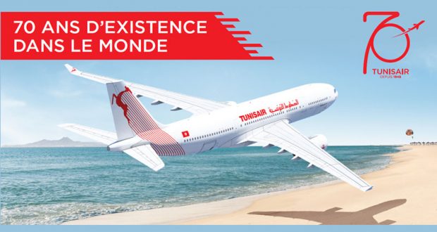 3 lots de 2 billets d'avion AR à destination de la Tunisie