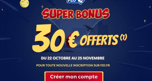 30€ offerts en e-credits sur le site FDJ.fr