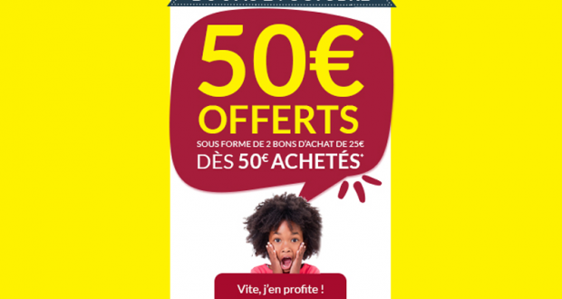 50€ offerts dès 50€ achetés sur Picwic