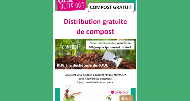 Distribution gratuite de Compost à la déchetterie de Toul