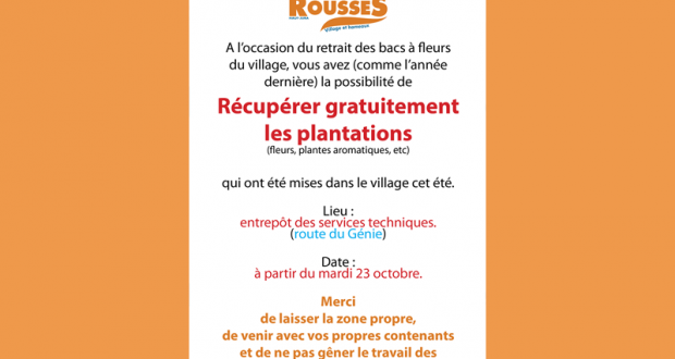 Distribution gratuite de Plantes à Les Rousses