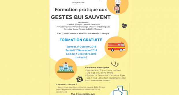 Formation gratuite aux gestes qui sauvent - La Gorgue