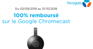 Google chromecast 100% remboursé