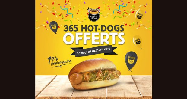 Hot dog gratuit aux 365 premiers clients chez Made in Street