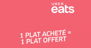 1 plat acheté = 1 plat offert avec Uber Eats