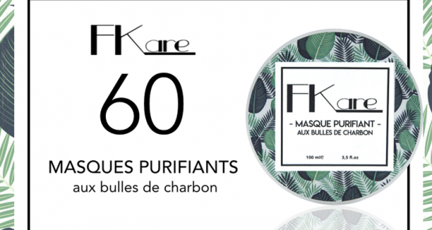60 Masques Purifiants aux bulles de charbon de FKare