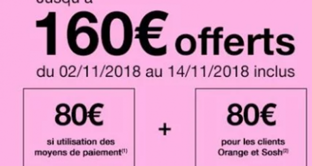 80€ offerts pour une ouverture de compte