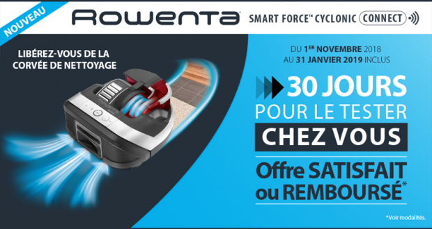 Aspirateur Robot Smart Force Cyclonic Rowenta 100% Remboursé