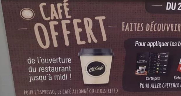 Café expresso ou ristretto offert