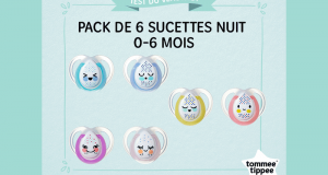 Kit de 6 sucettes Nuit 0-6mois Tommee Tippee