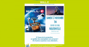 Projection gratuite du film Wall-E et goûter offert