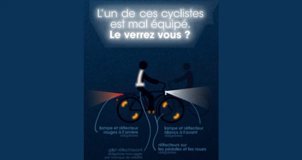 Sensibilisation et distribution éclairage pour les cyclistes